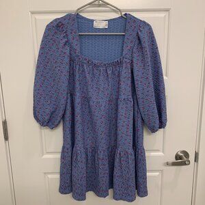 Blue & Floral ASOS Babydoll Dress